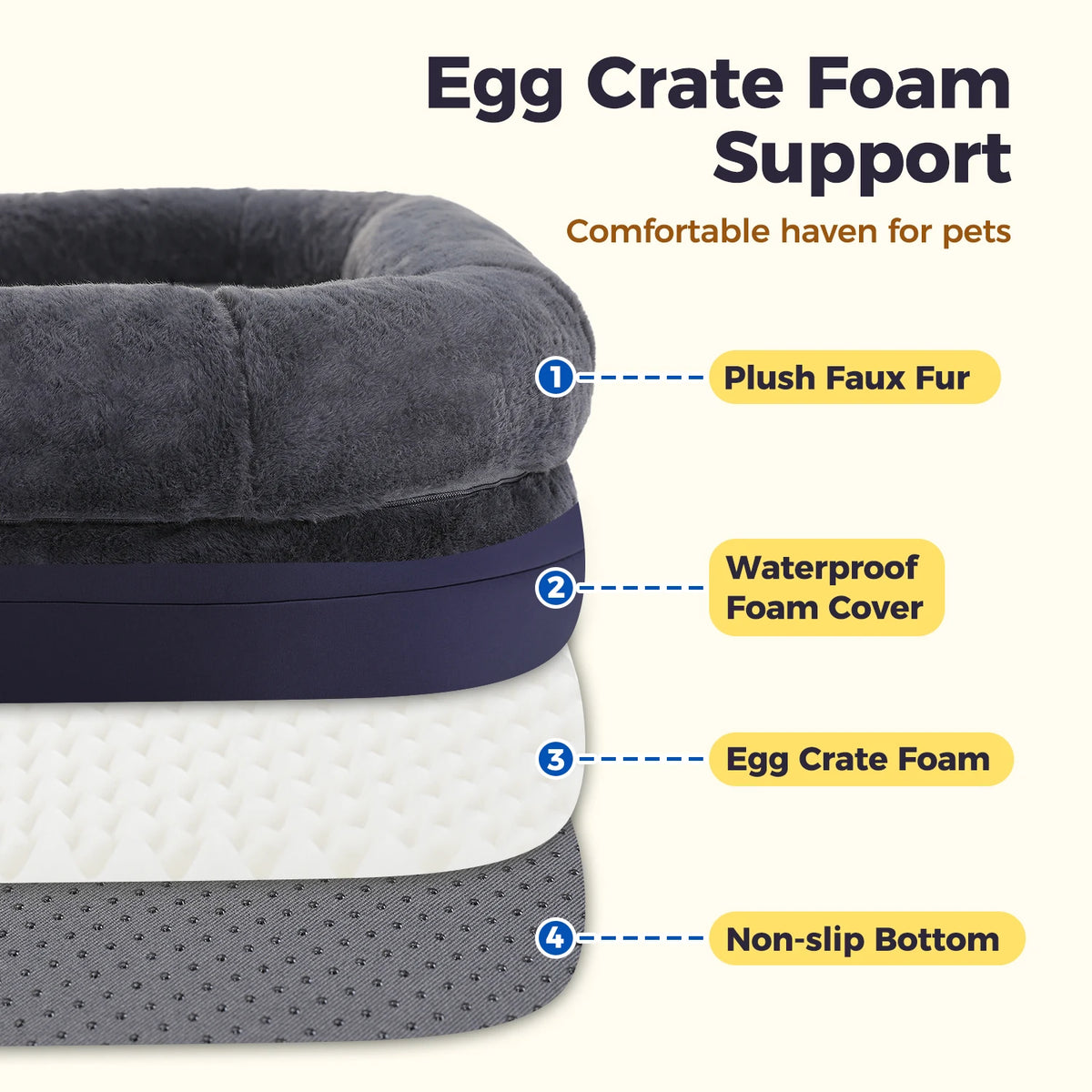 Washable & Foldable Bed for pets & kids
