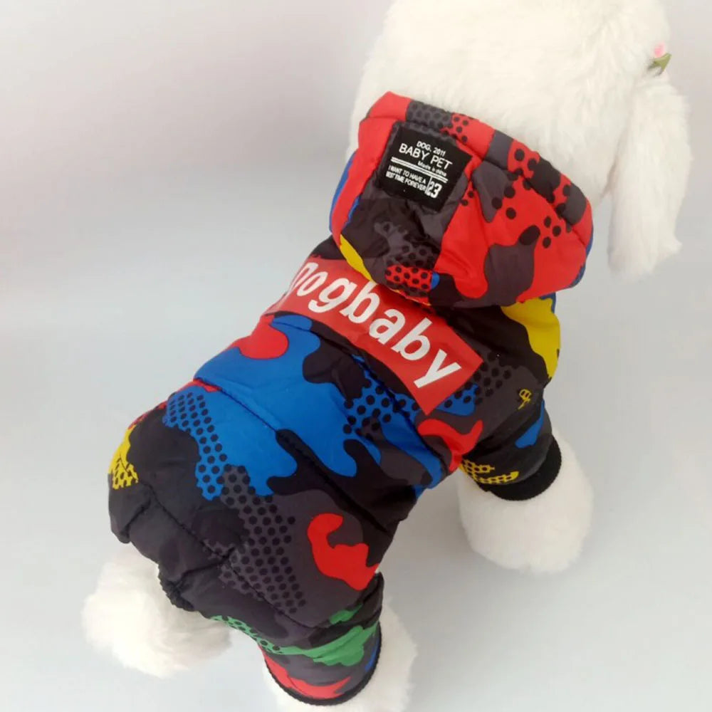 Winter Jumpsuit With a Hood for your pup.