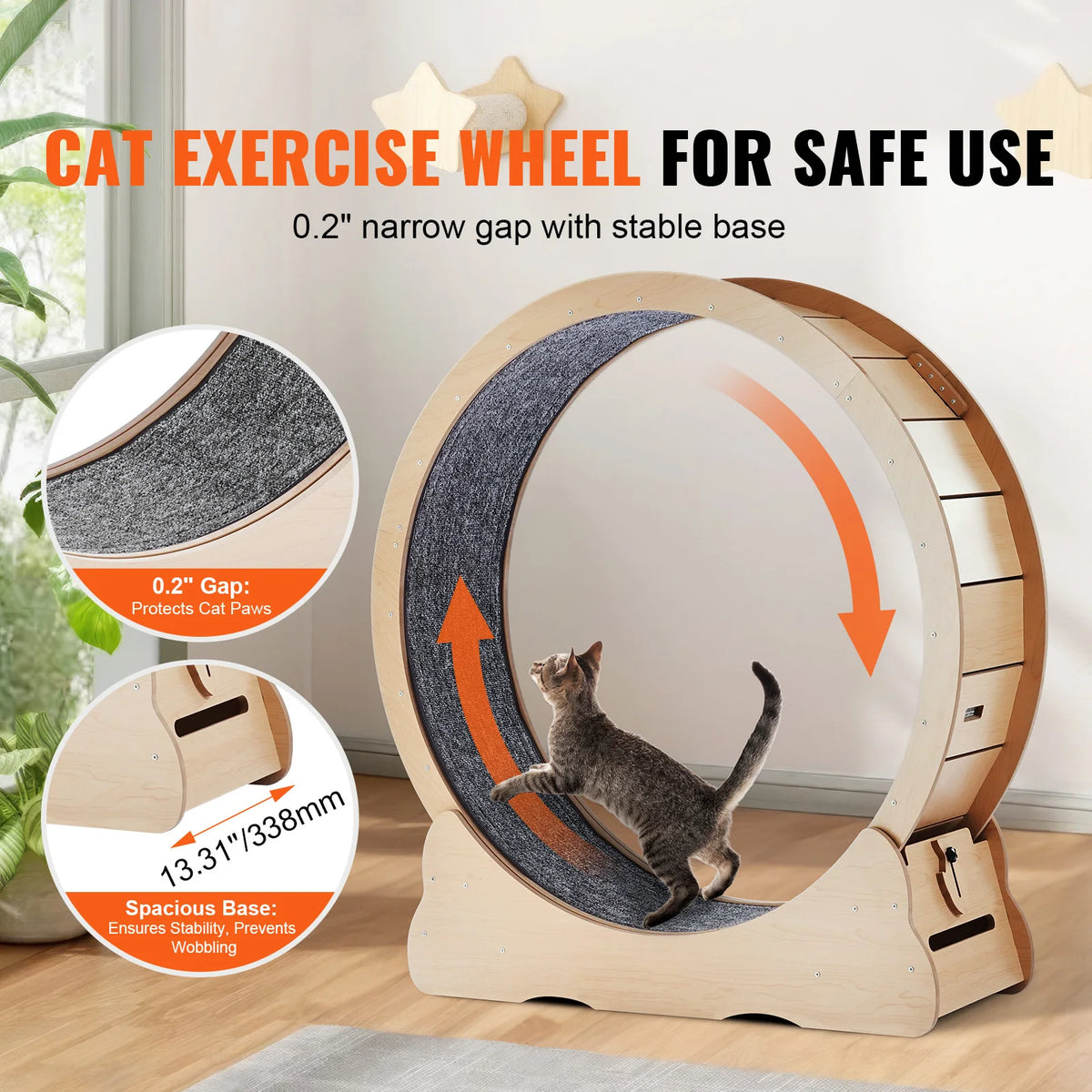 Wooden Cat Exercise Wheel Large treadmill Wheel