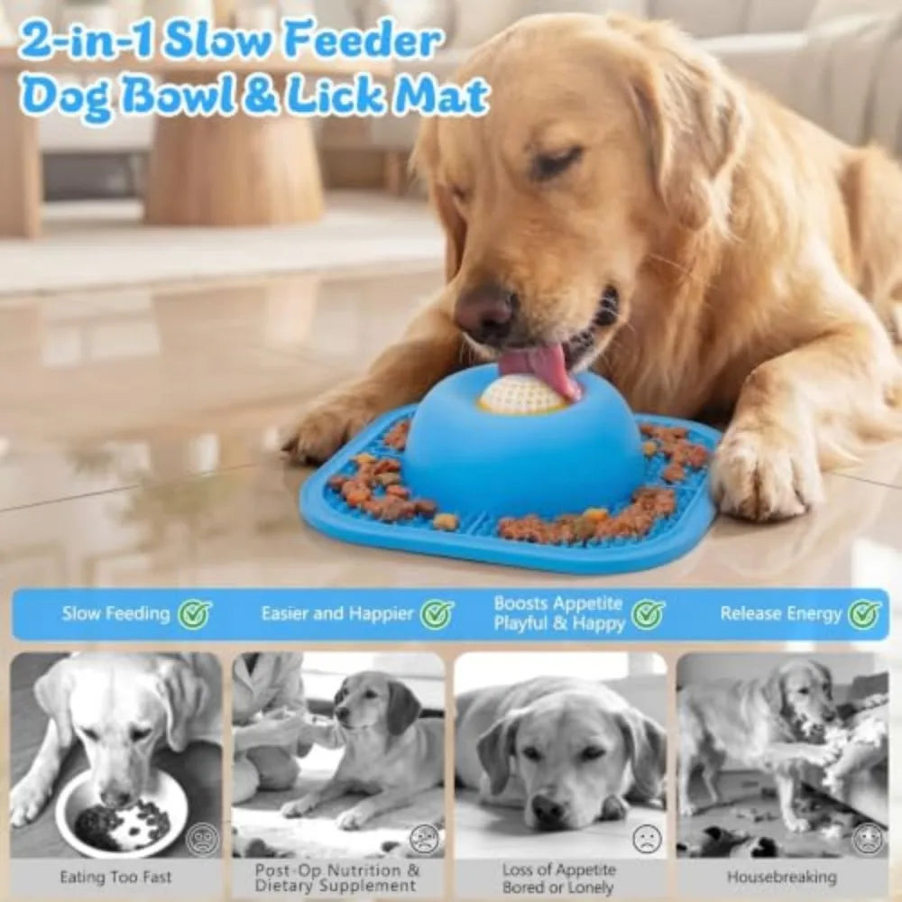 Slow Anti-Slip Feeder Bowl & Lick Mat
