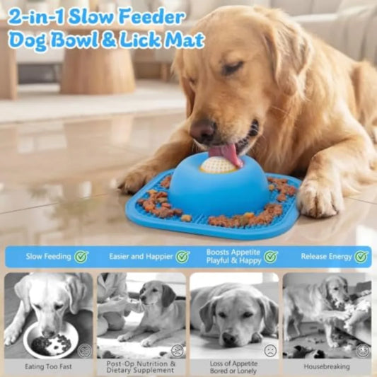 Slow Anti-Slip Feeder Bowl & Lick Mat