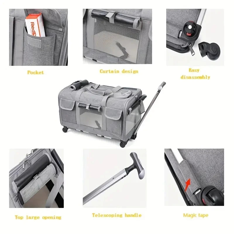 Large Portable Pet Trolley Carrier.