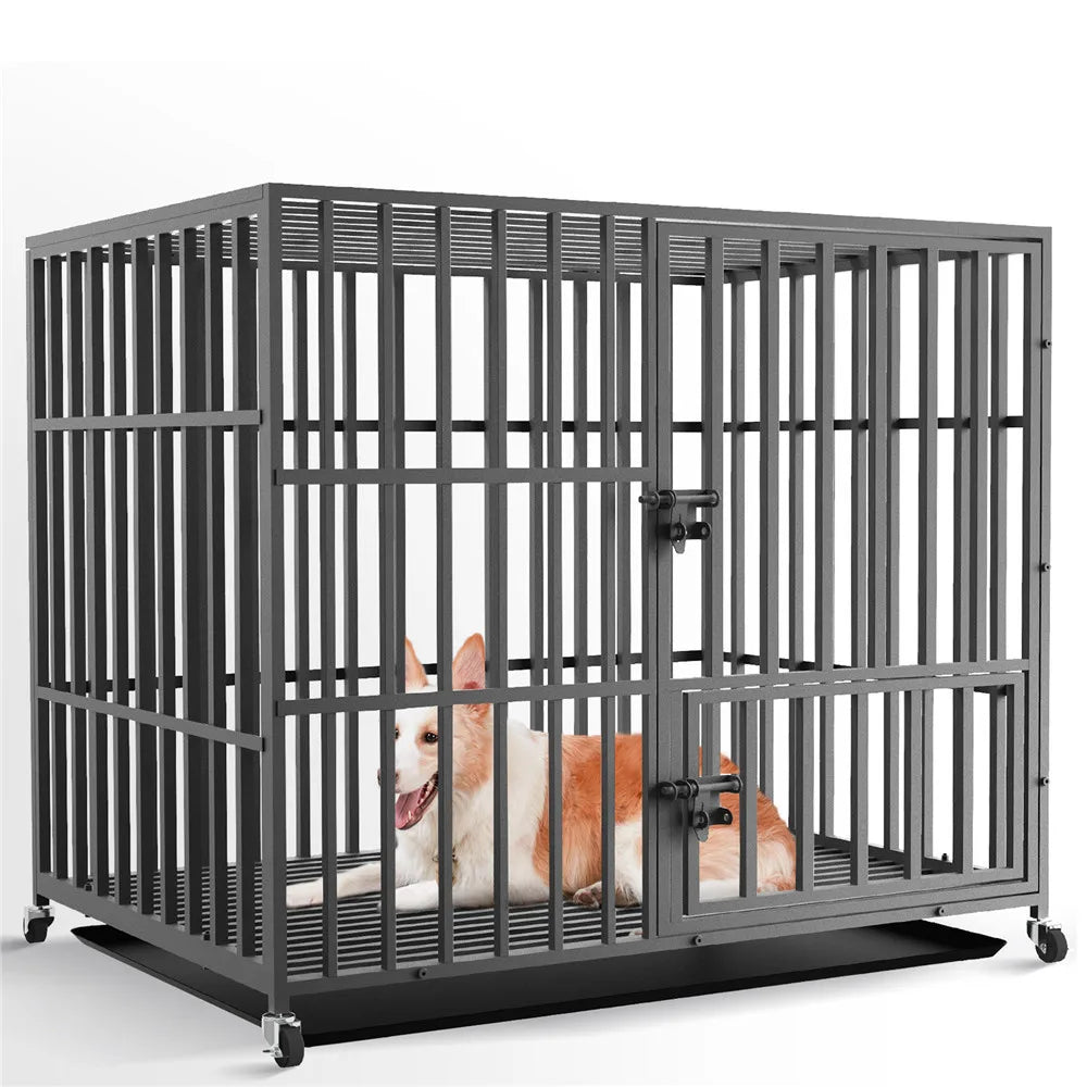 Heavy Duty Dog Crate with 3 Doors