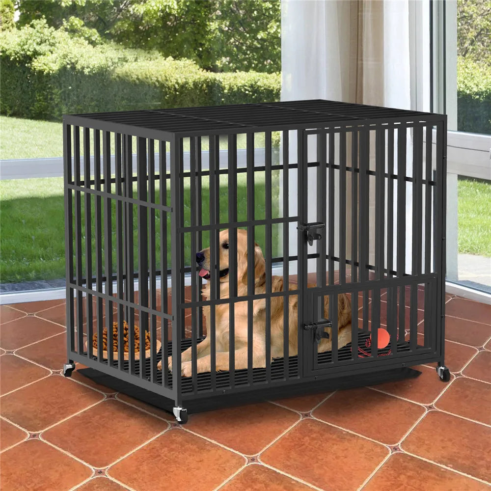 Heavy Duty Dog Crate with 3 Doors