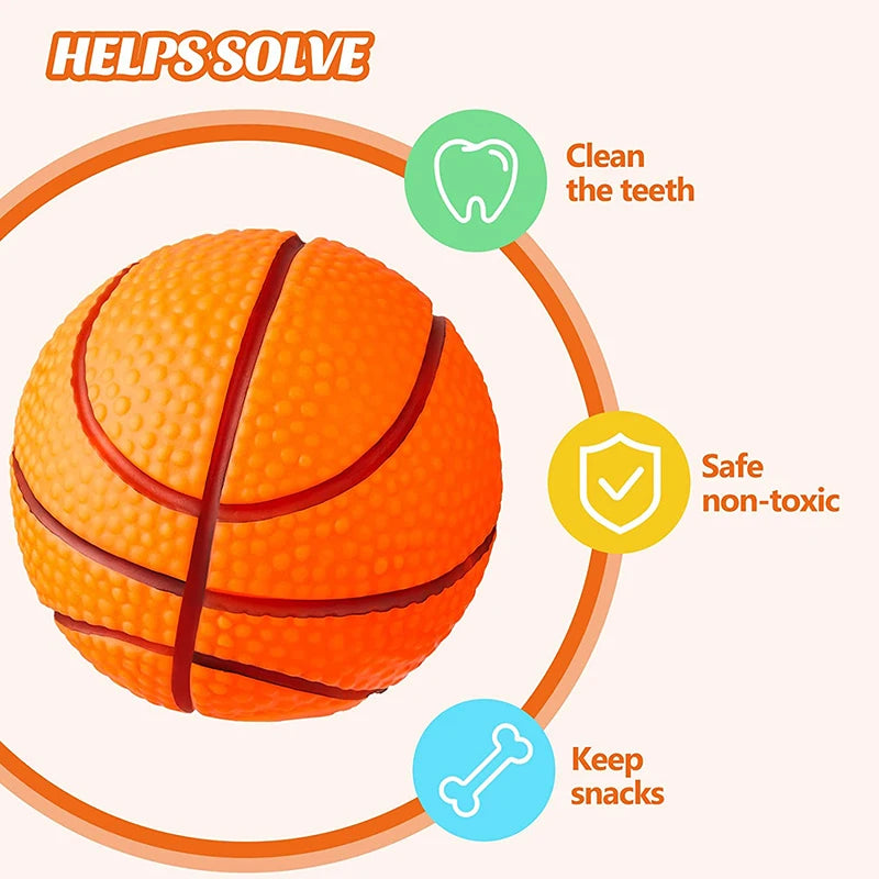 Safe EVA Pet Ball Durable Bouncy Fetch Basketball