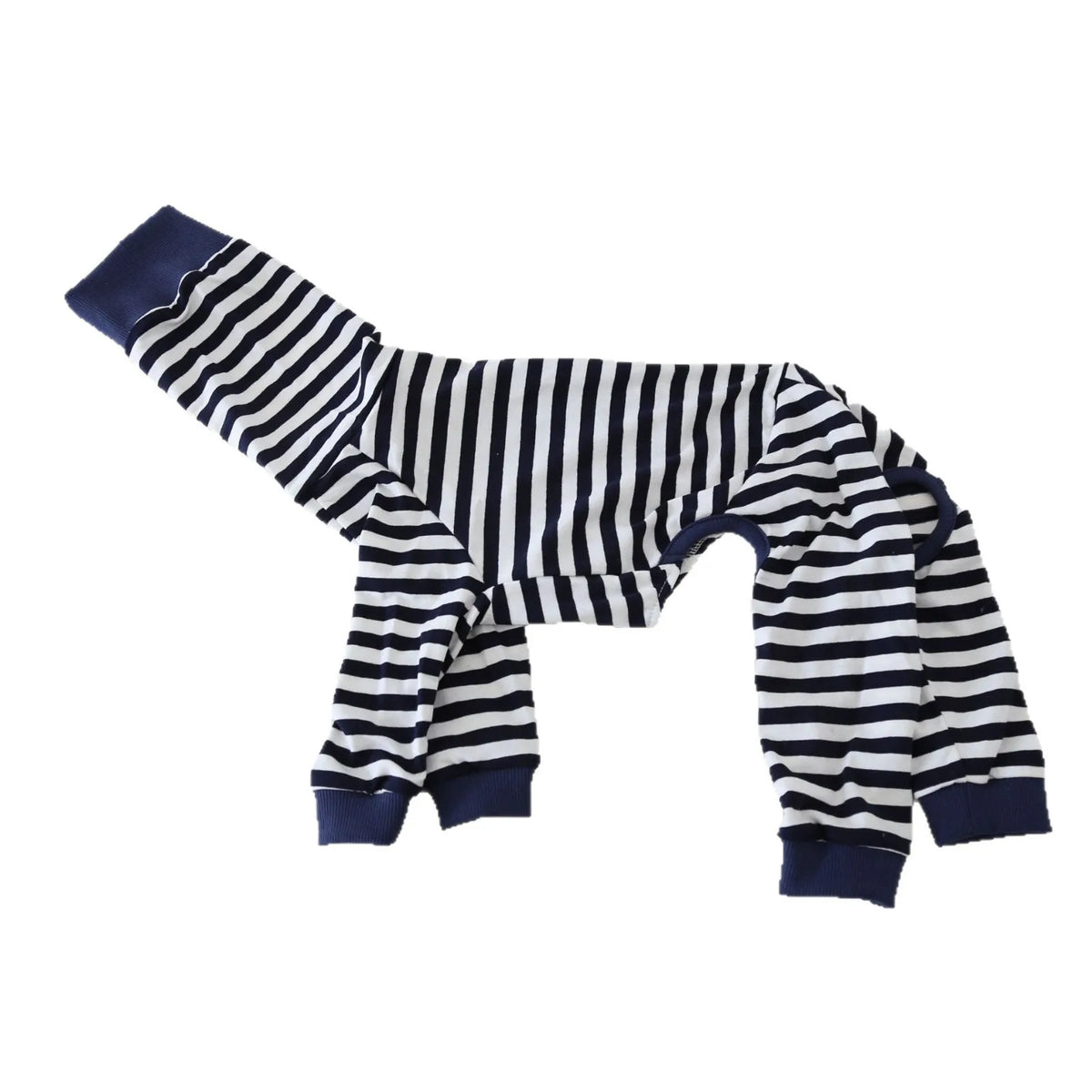 Cozy Striped Dog Pajamas for Italian Greyhounds & Whippets