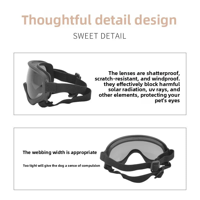 Wind‑Dust Resistant Goggles for your stylish pup.