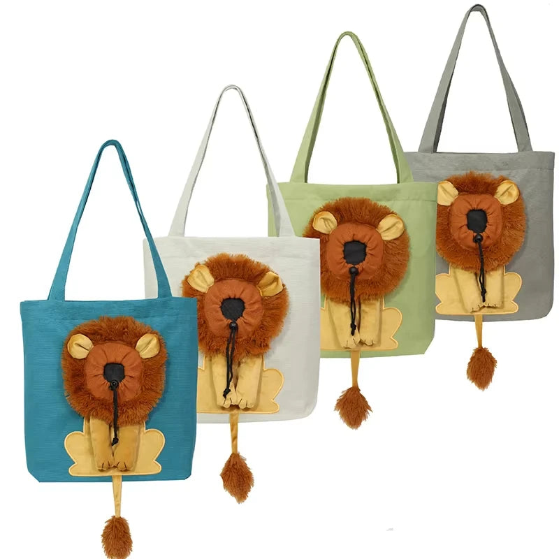 Lion Design Portable Small Pet Carrier