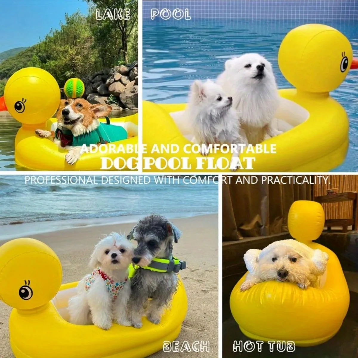 Dogs Duck or Whale Pool Float Inflatable