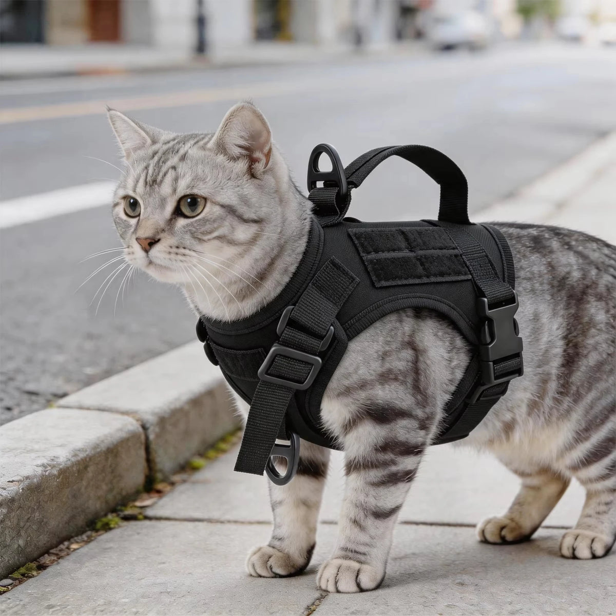 Escape Proof Tactical Cat Harness Vest and Leash Set
