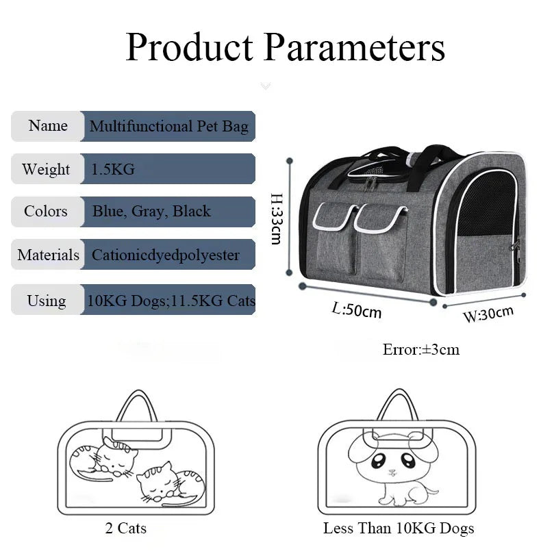 Large Foldable Pet Carrier/Backpack
