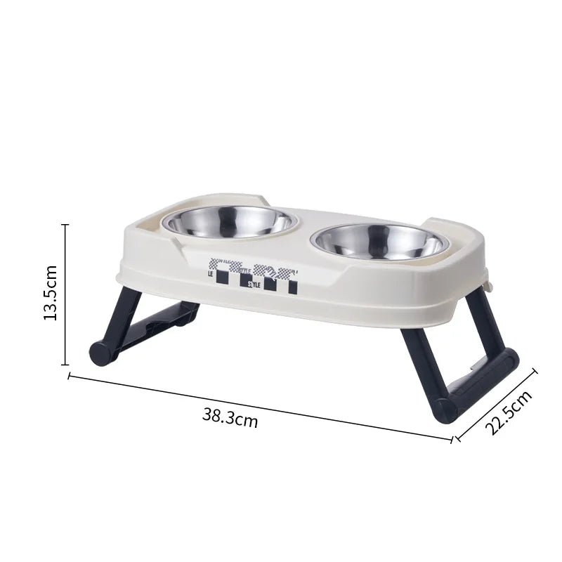 Vintage Adjustable Elevated Double Bowl