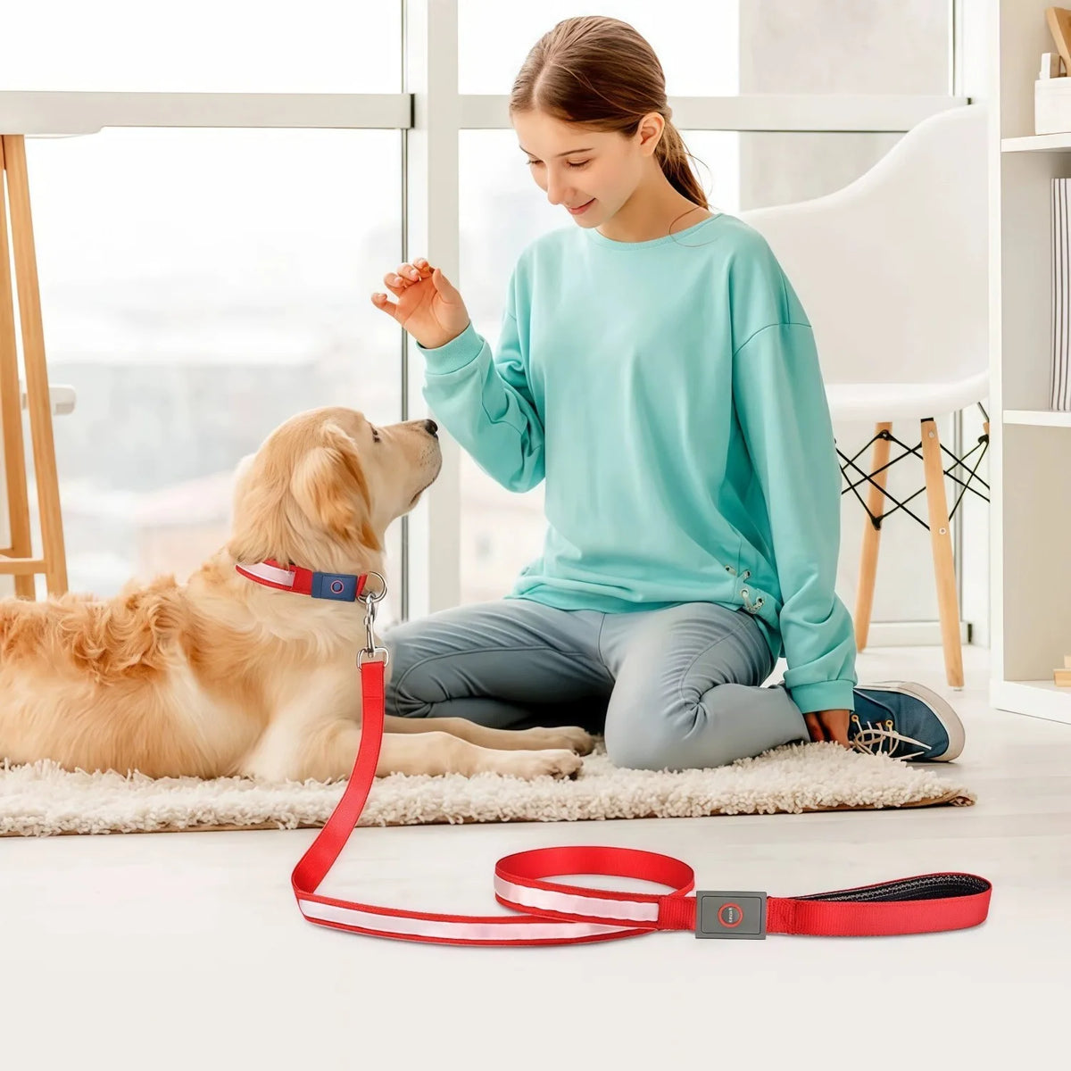 USB Rechargeable LED Light Up Leash for your pups safety.