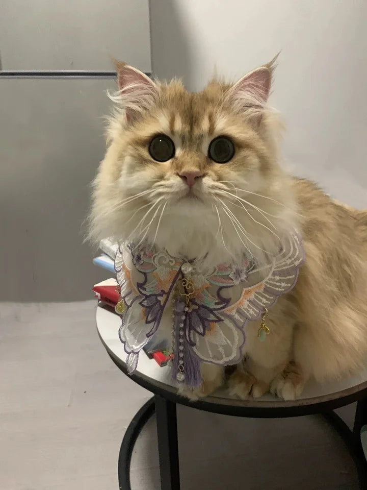 Chinese inspired scarf for your cat