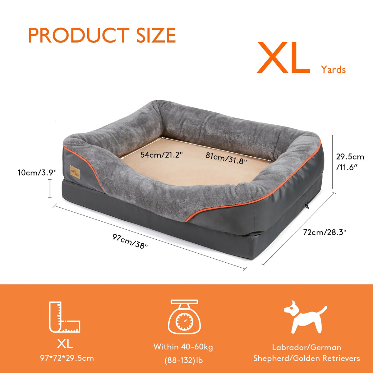 Jumbo Large Orthopedic Memory Foam Bed