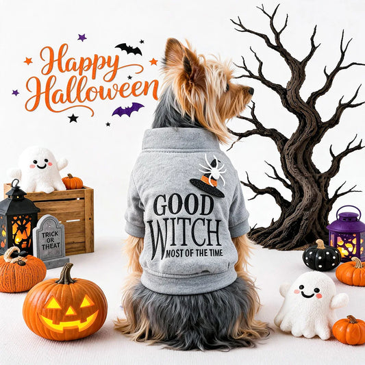 Halloween Good Witch Print Sweatshirt for Small your Dog