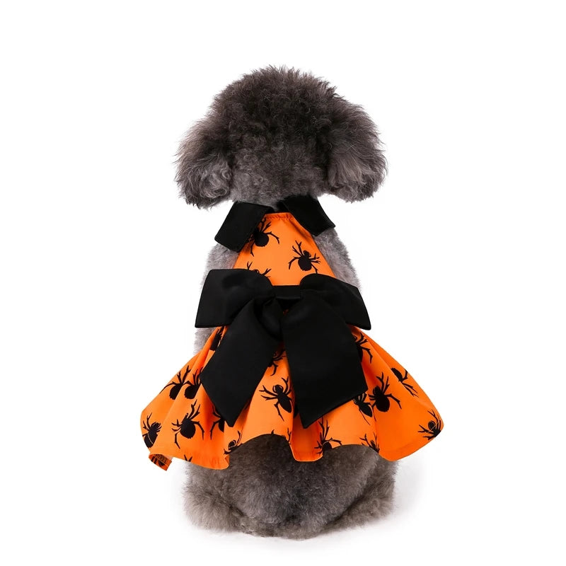 Halloween Spider Print Dress for your pup.