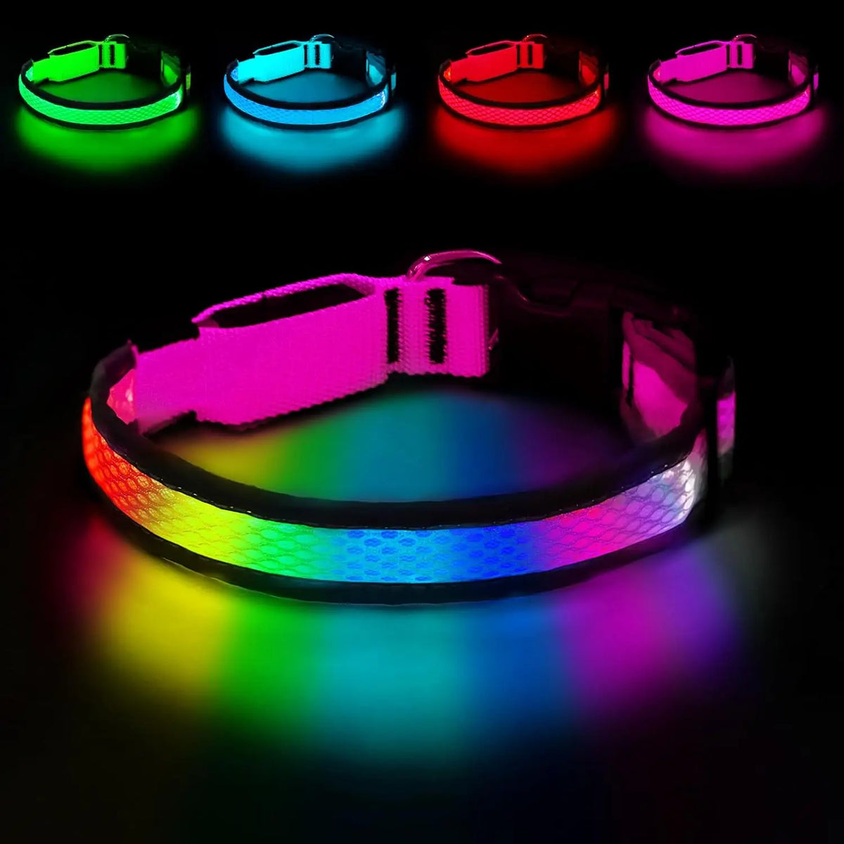 LED USB Rechargeable Light Up Collar for your pup.