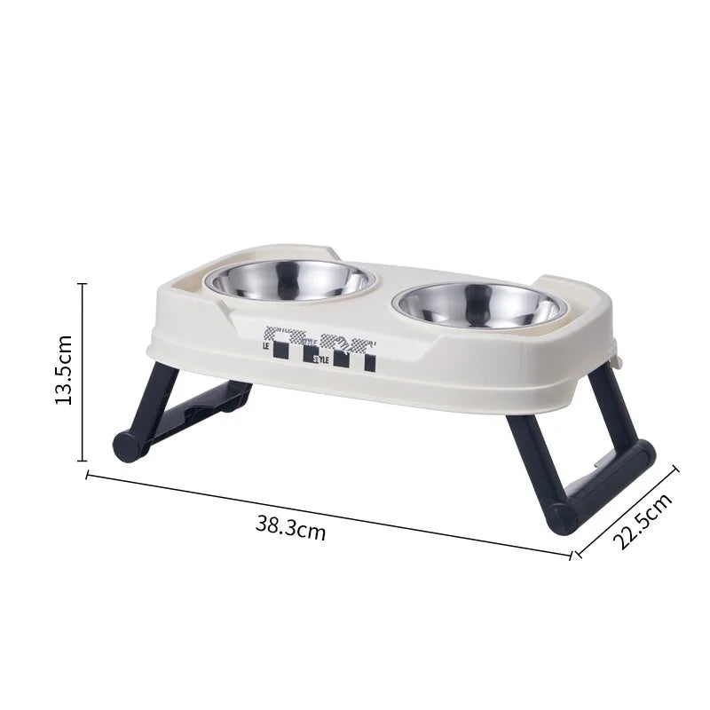 Vintage Adjustable Elevated Double Bowl