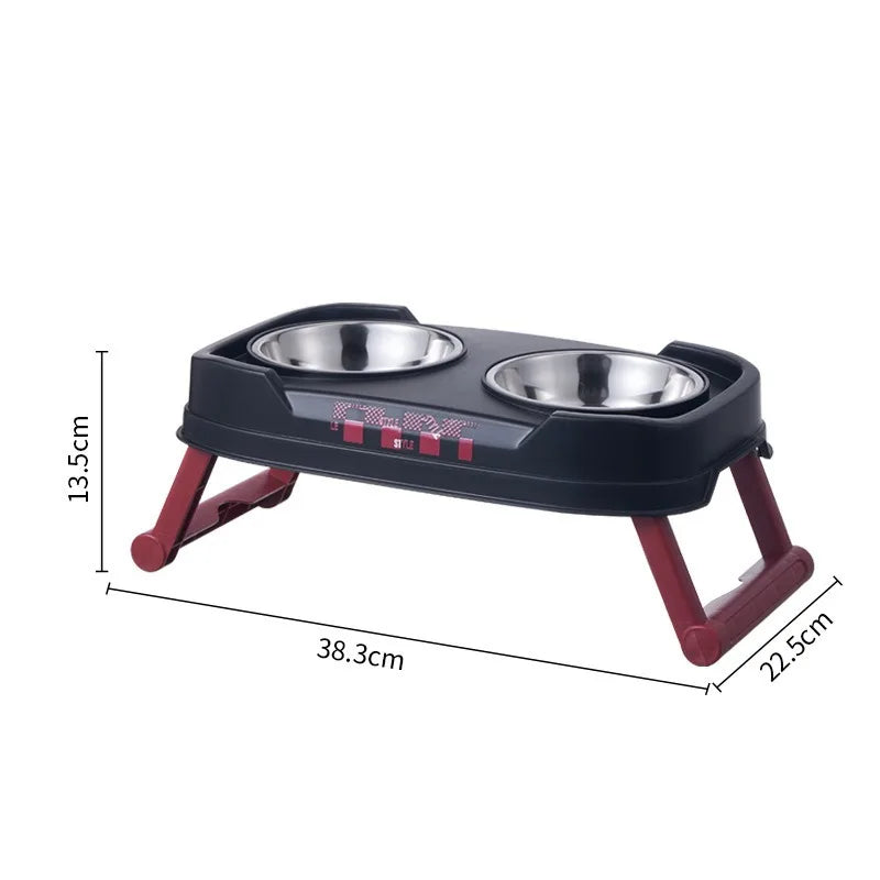 Vintage Adjustable Elevated Double Bowl