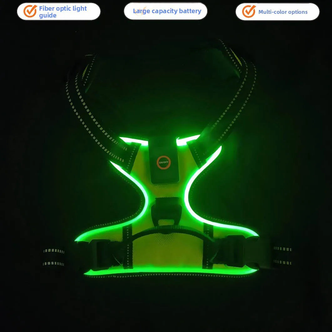 Rechargeable LED Harness with Three Light Modes