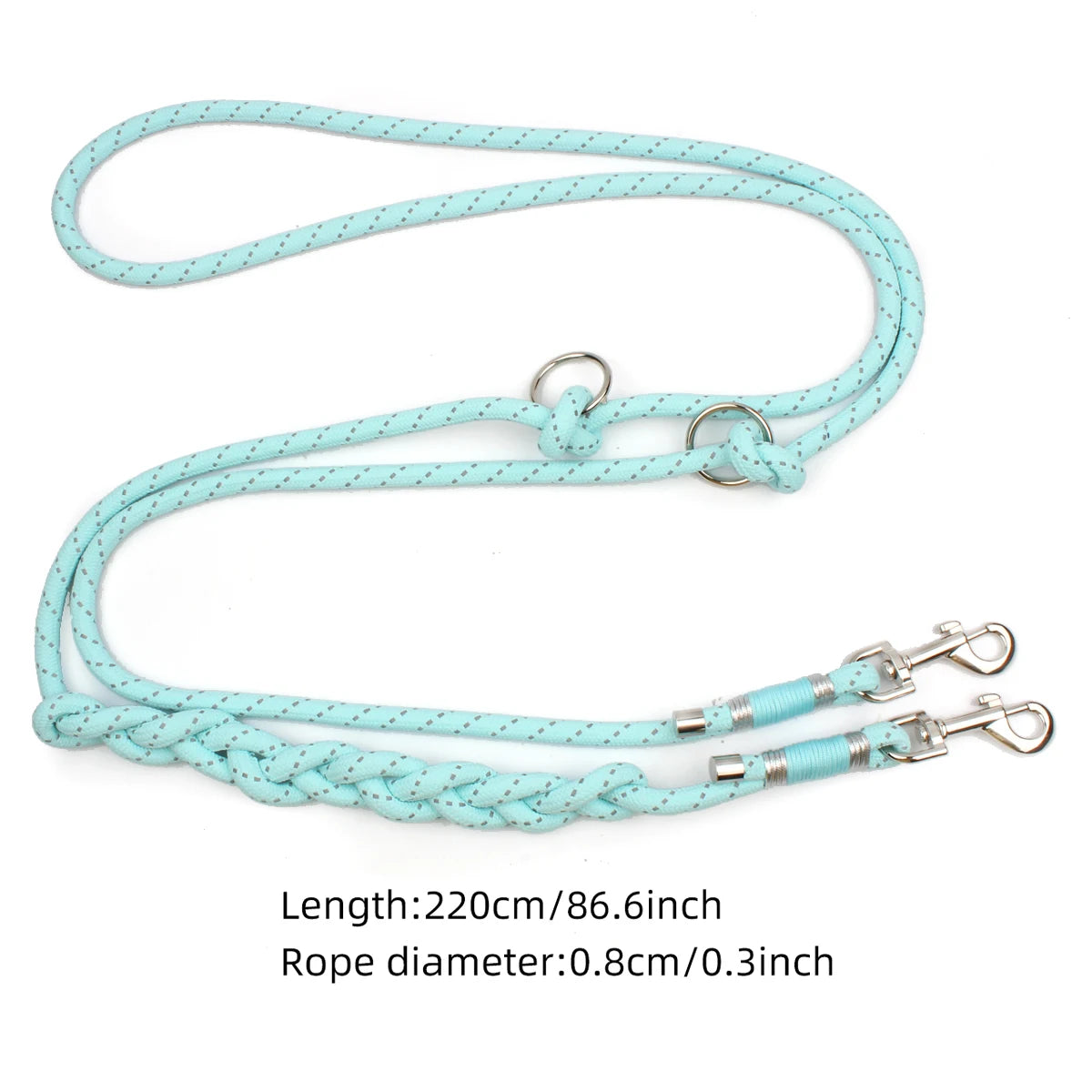 Adjustable Free Hands Reflective Nylon Leash