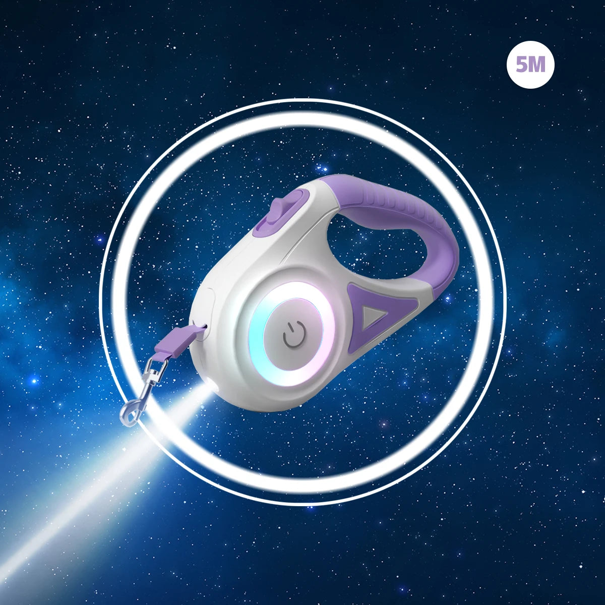 LED Light Retractable Leash