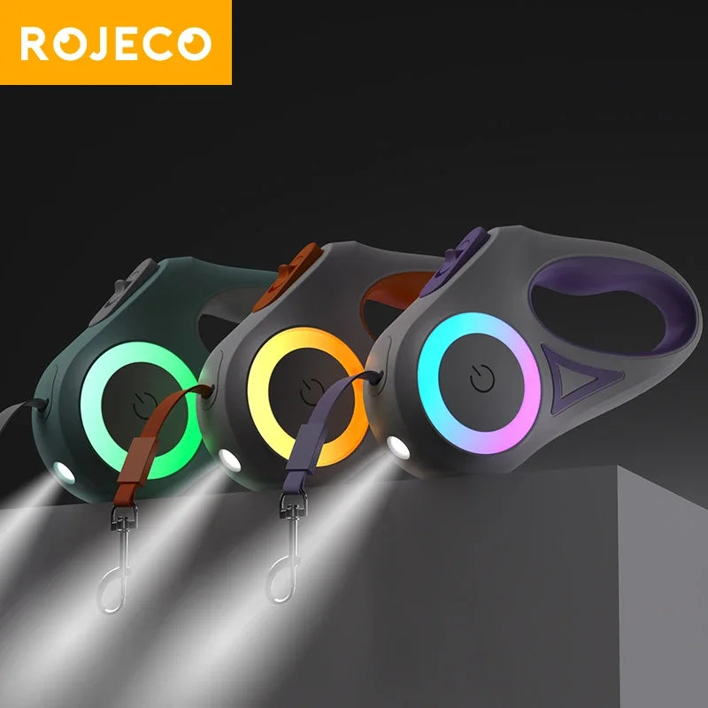 LED Retractable Leash for walking at night with your pup.