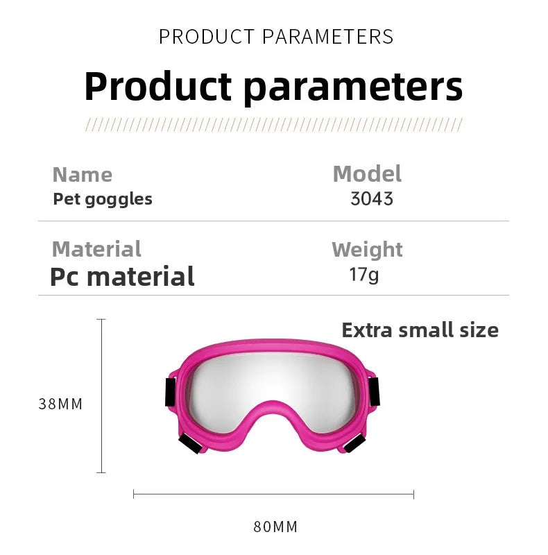 Wind‑Dust Resistant Goggles for your stylish pup.