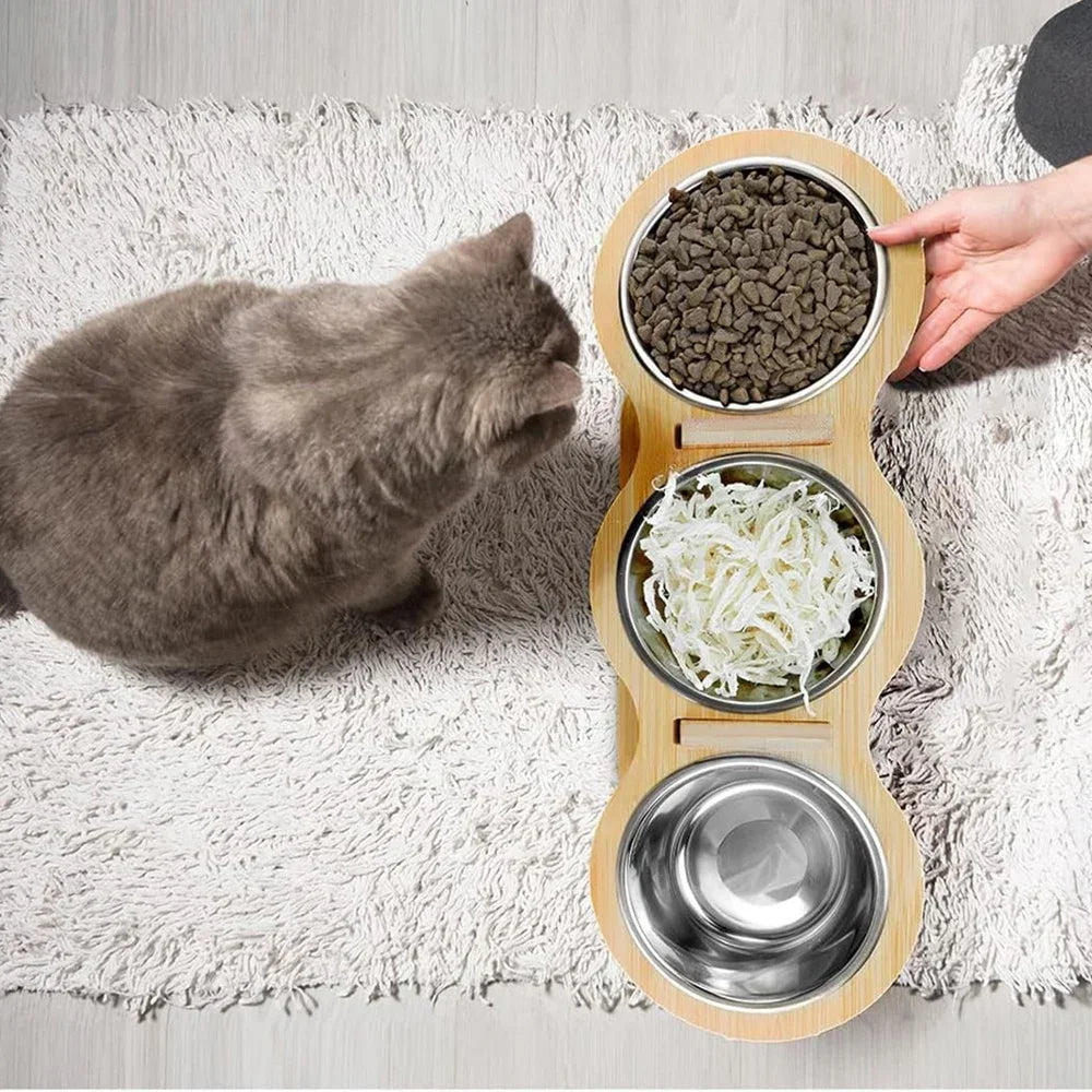 Elevated & Tilted 15 degrees for ease in eating