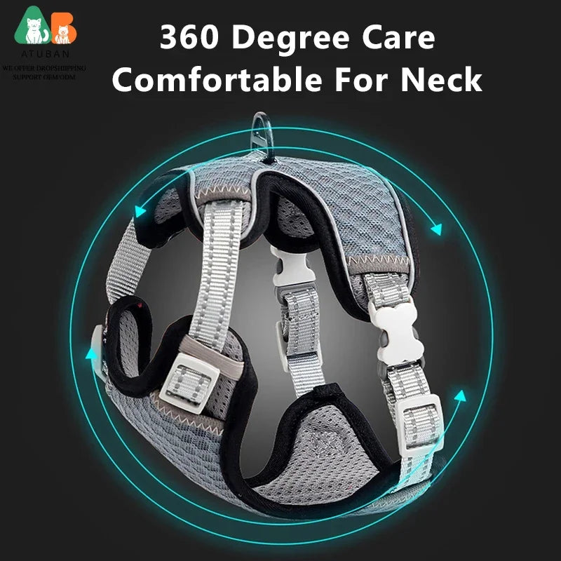 Reflective Escape Proof Cat Harness and Leash for Walking,