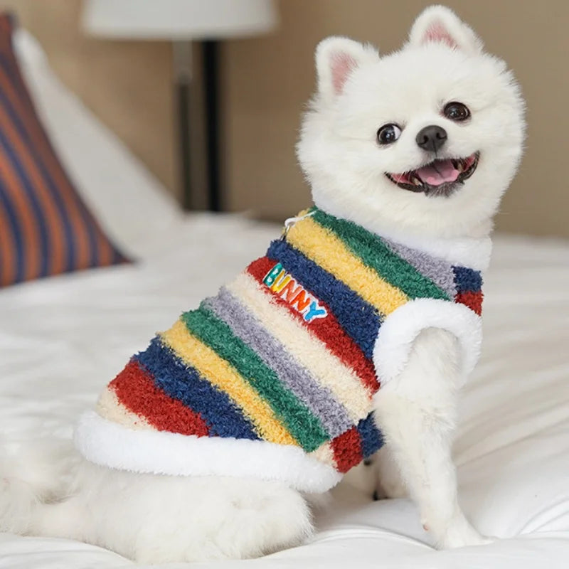 Soft Striped Hoodie for your pup.