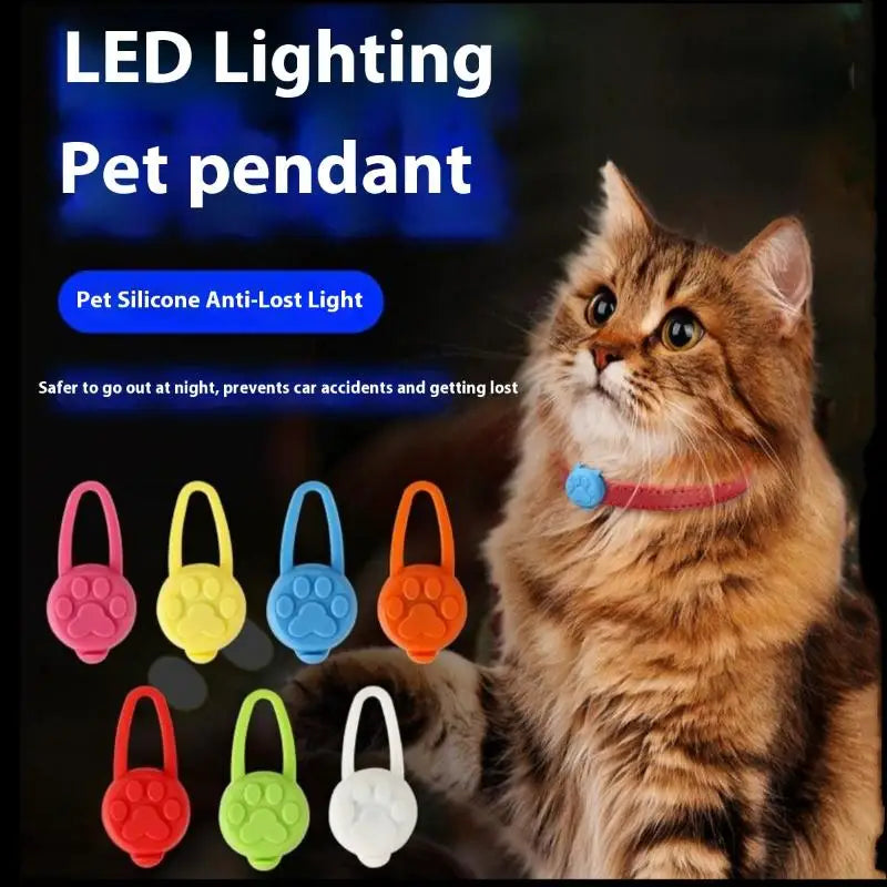 5 Count Silicone LED Glow Pendant for your pup or cat.