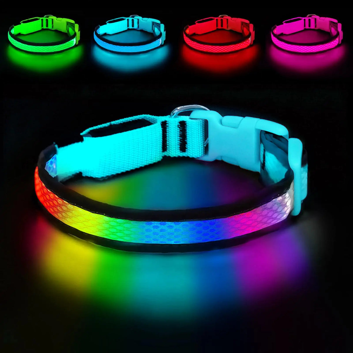 LED USB Rechargeable Light Up Collar for your pup.