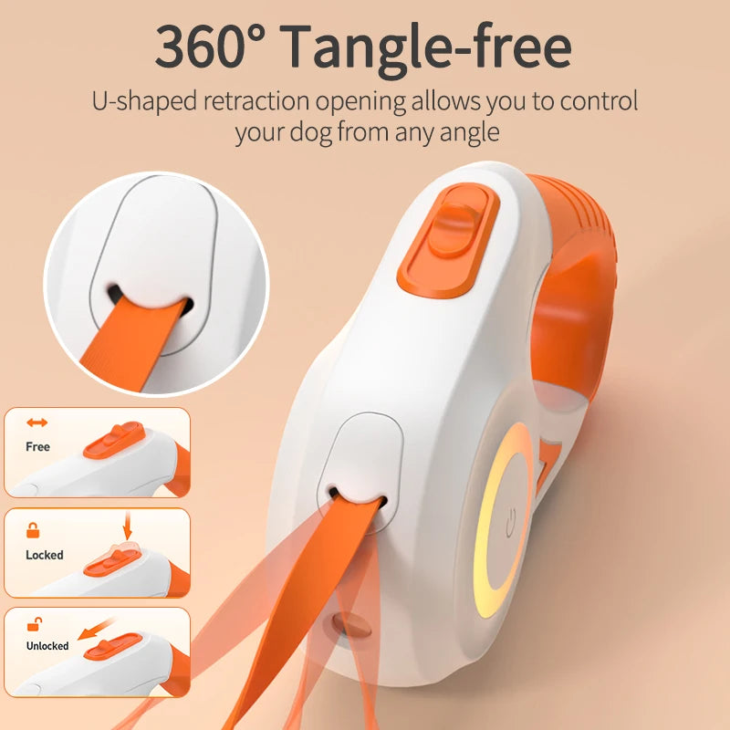 LED Retractable Leash for walking at night with your pup.