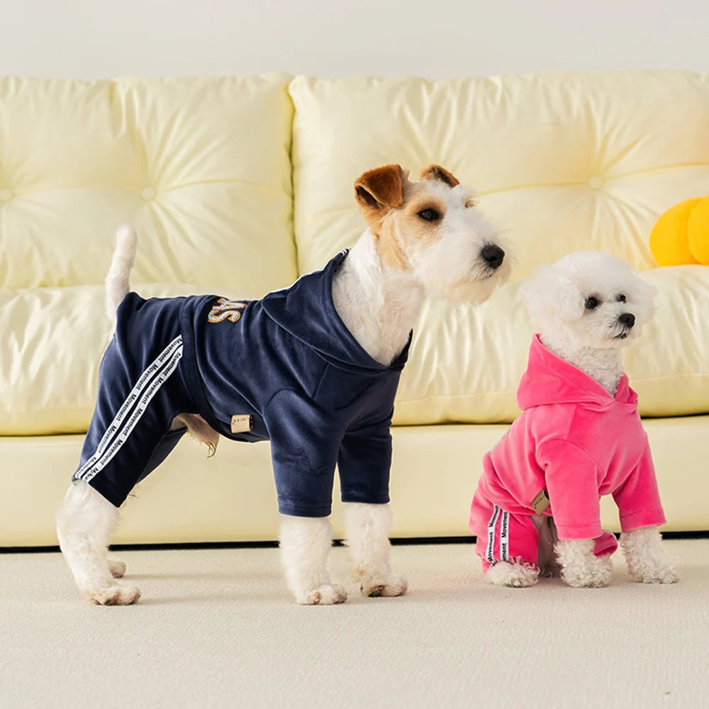 Soft Velvet Jumpsuit for your sporty pup.