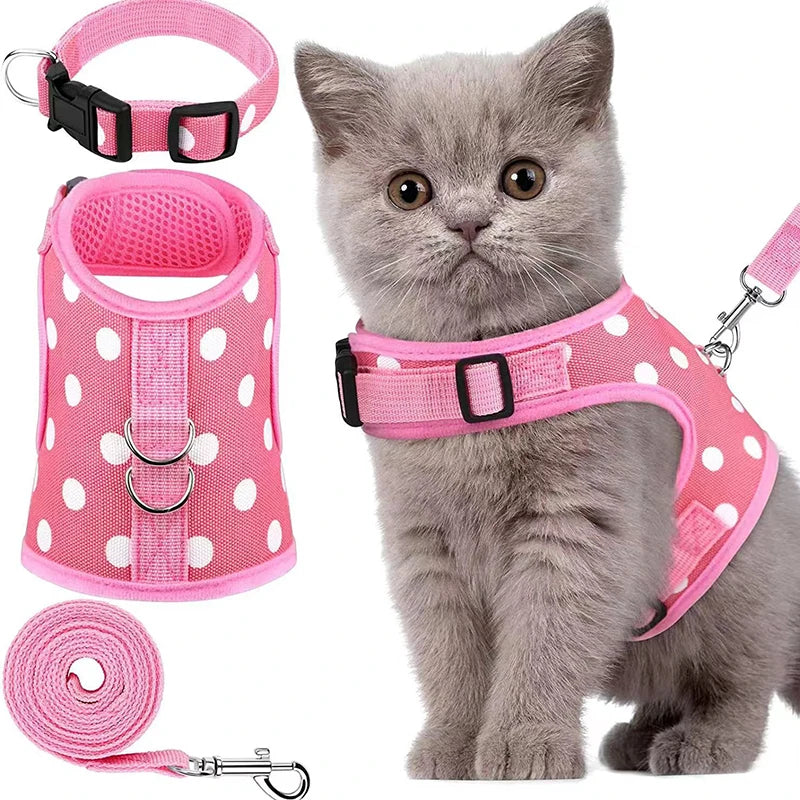Escape Proof Breathable Cat Harness and Leash Set