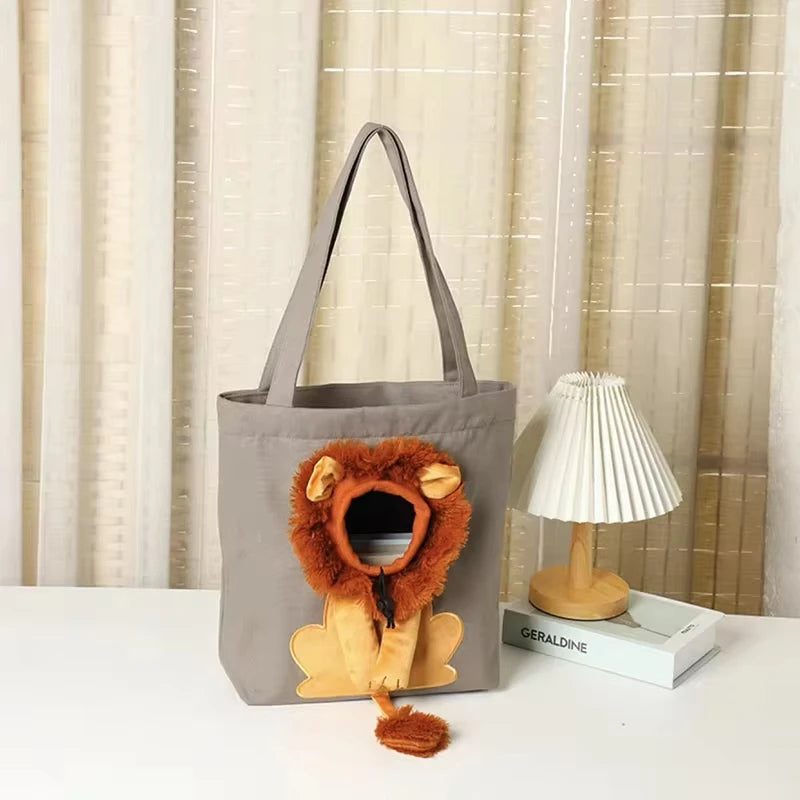 Lion Design Portable Small Pet Carrier