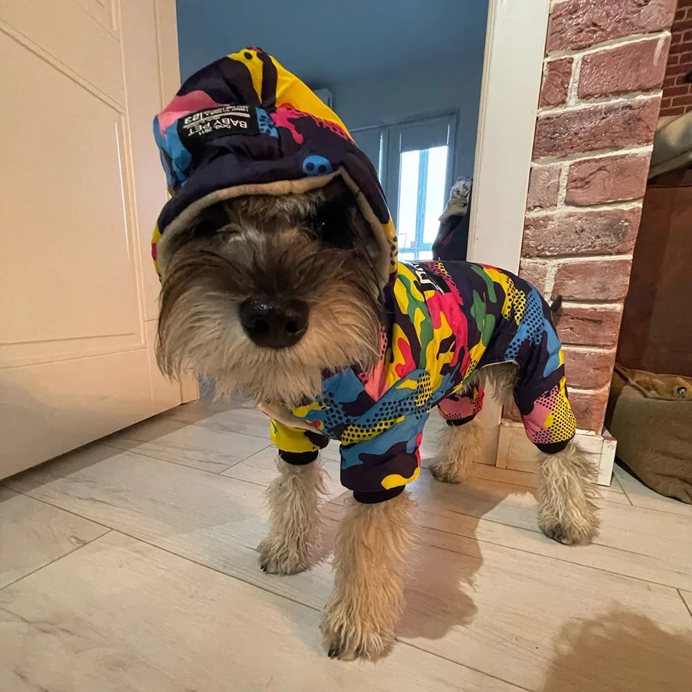 Winter Jumpsuit With a Hood for your pup.