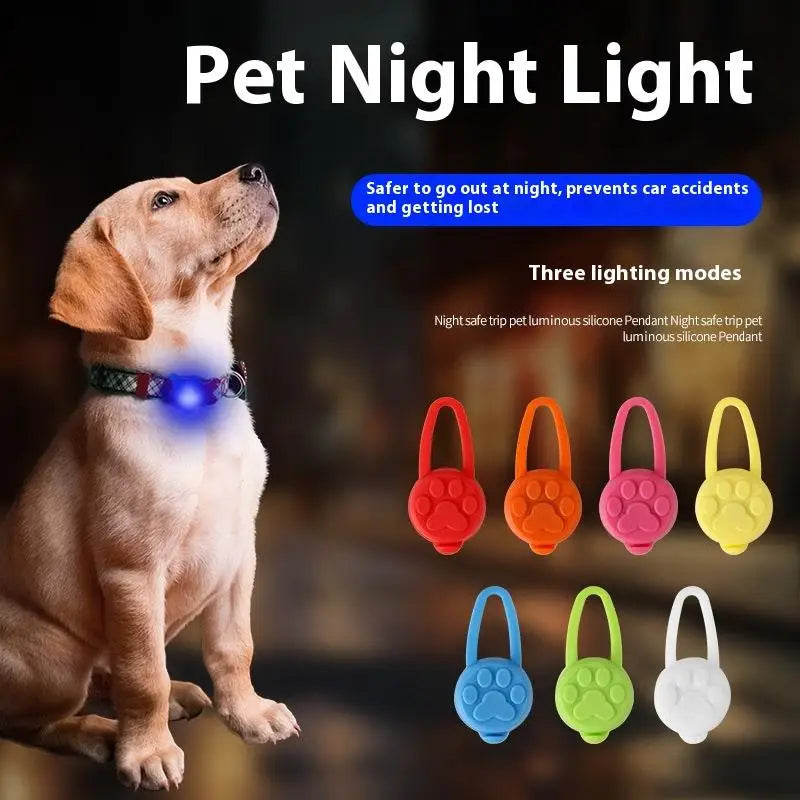 5 Count Silicone LED Glow Pendant for your pup or cat.