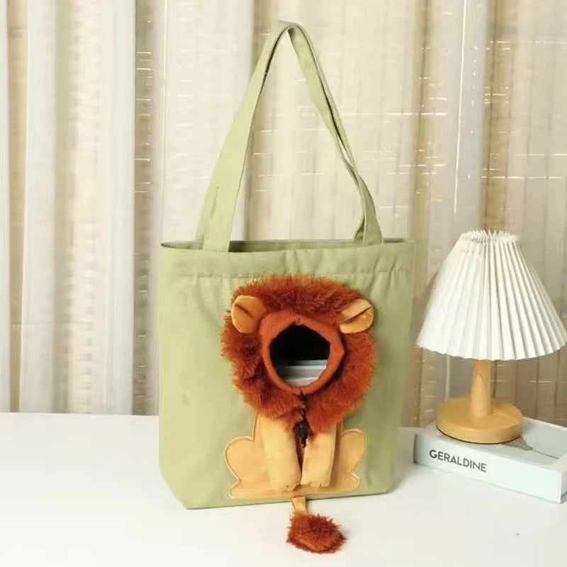 Lion Design Portable Small Pet Carrier