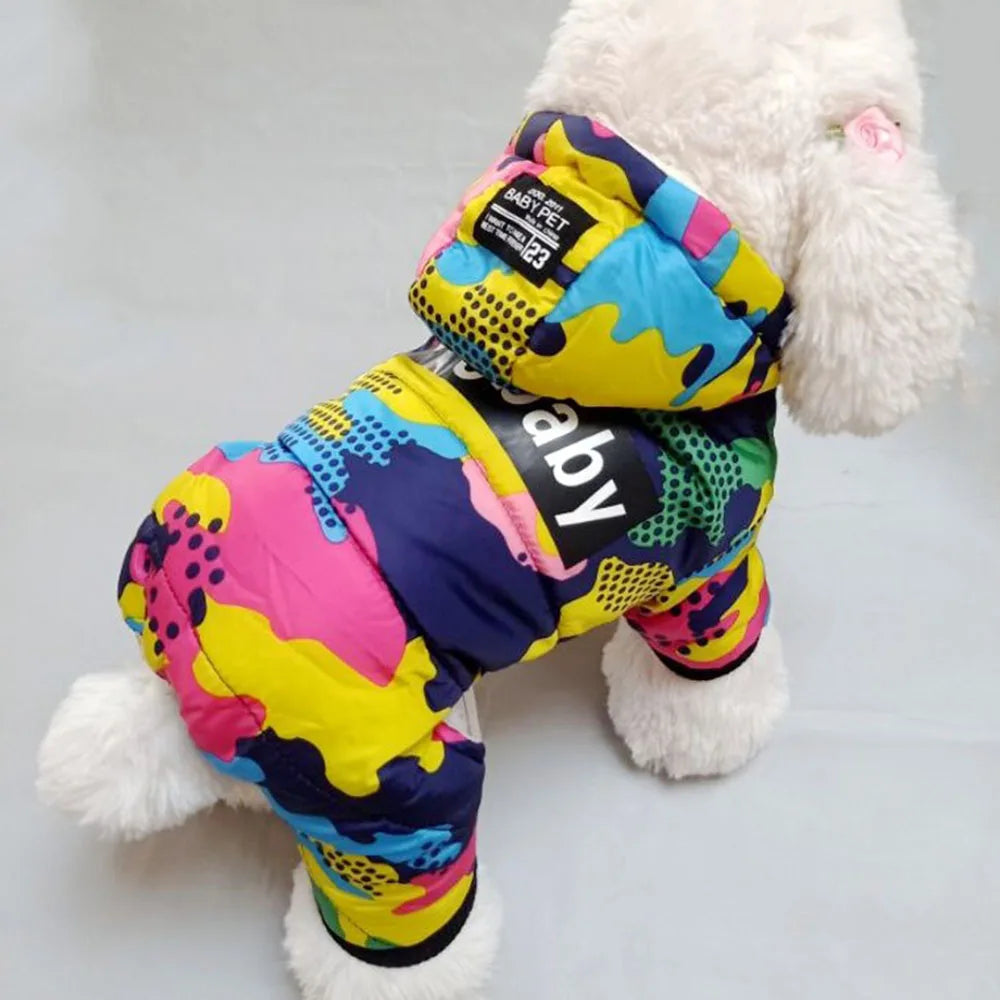 Winter Jumpsuit With a Hood for your pup.