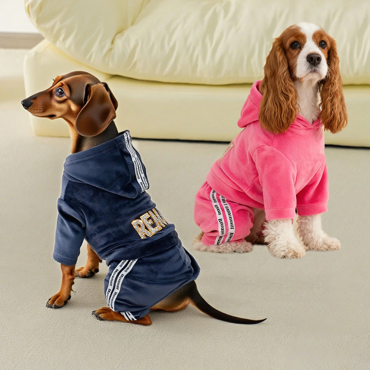 Soft Velvet Jumpsuit for your sporty pup.