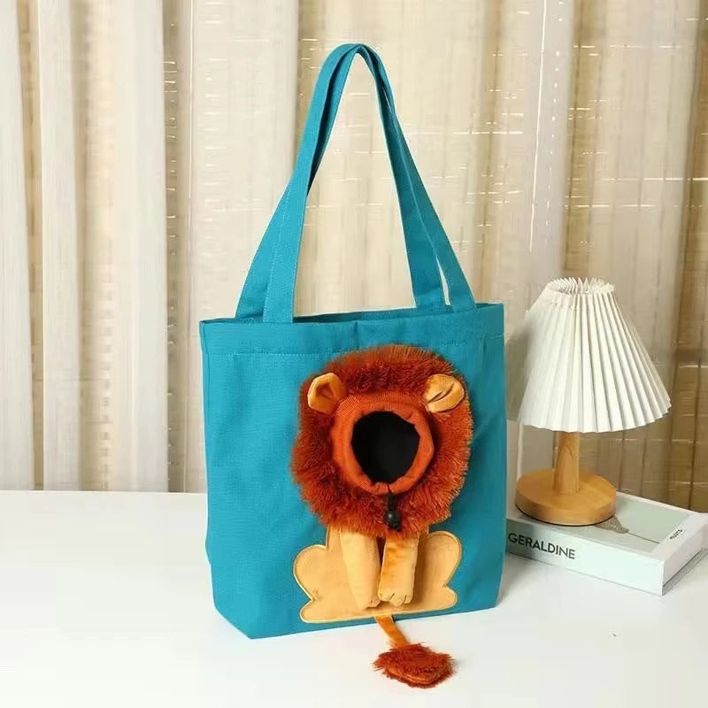 Lion Design Portable Small Pet Carrier