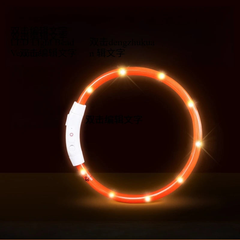 Waterproof, Rechargeable LED Collar with Detachable Light