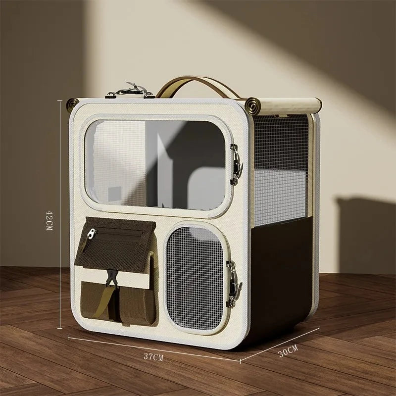 Rolling Cat Carrier with Wheels