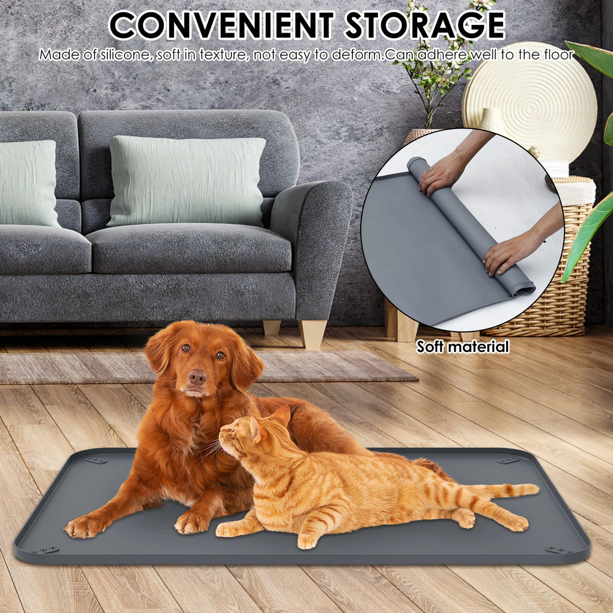 Dog Silicone Pee Pad Holder Foldable  & Leak Proof