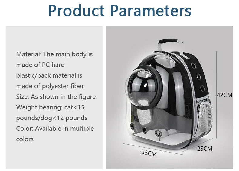 Breathable Transparent Capsule Bubble Backpack