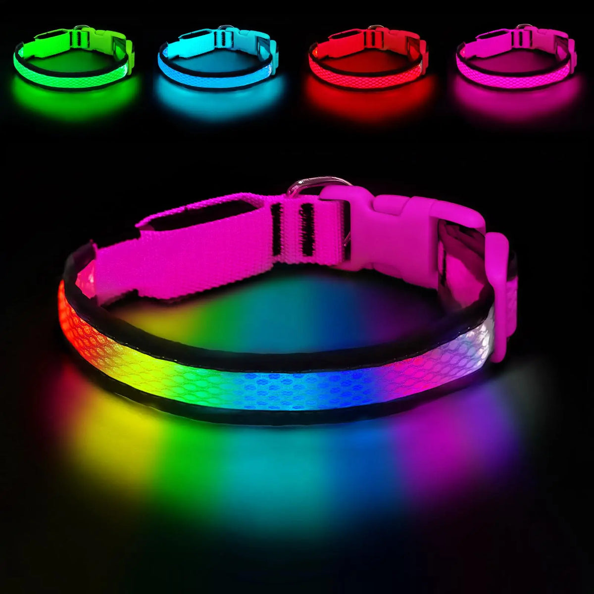 LED USB Rechargeable Light Up Collar for your pup.