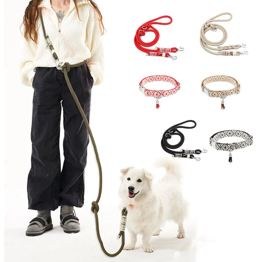 Durable Nylon Rope Braided Adjustable Leash